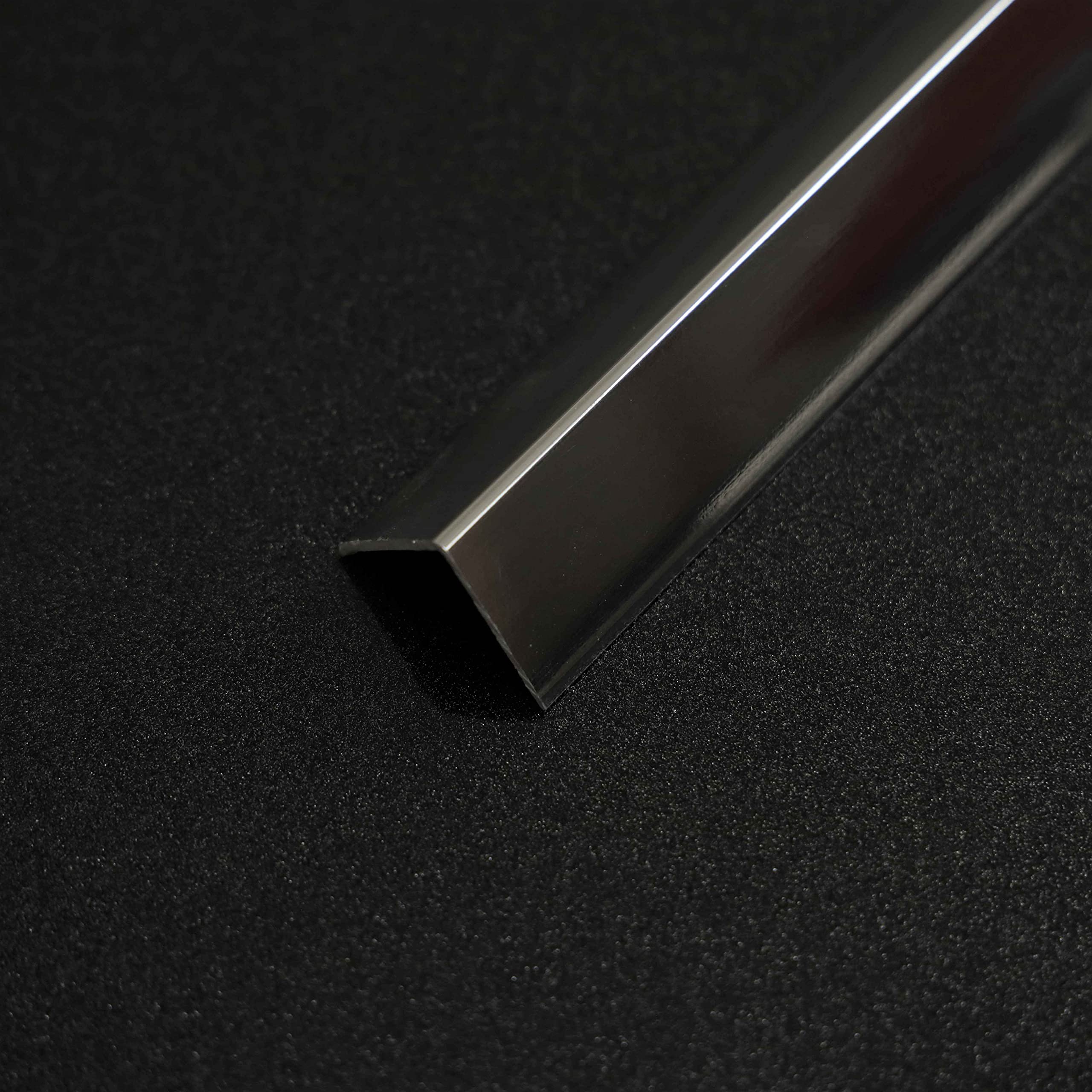 Buy Claddtech Bathroom Wall Panel Trims (Rigid Angle Black) PVC