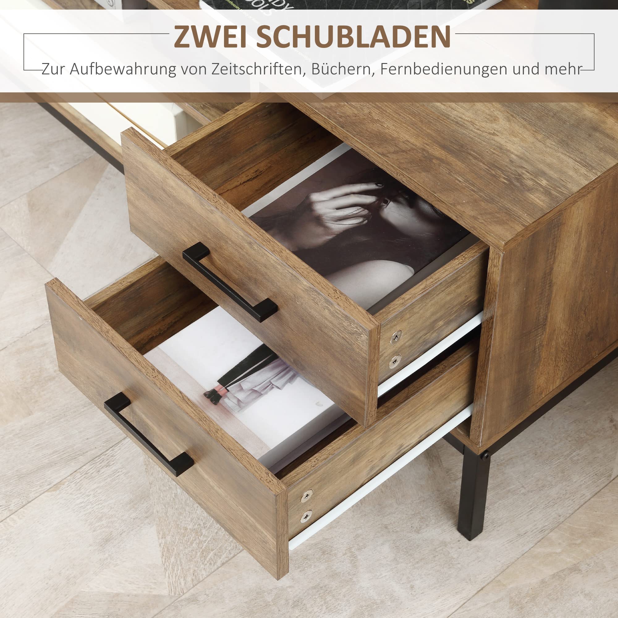 Nachtschrank Mit 2 Schubladen Lila HULL-166