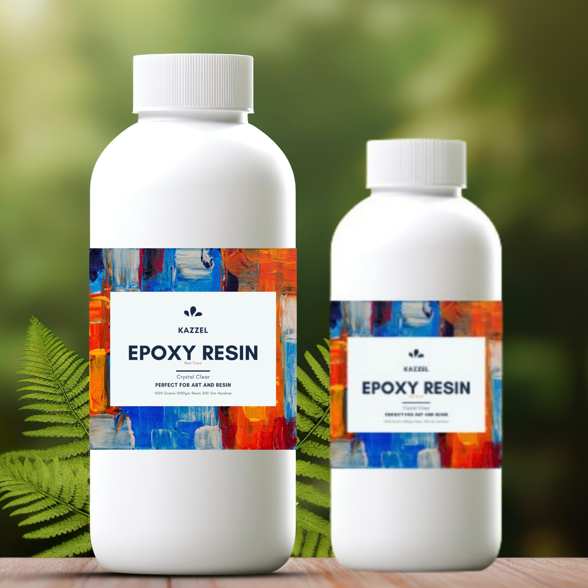 Kazzel Epoxy resin liquid art kit With Resin And Hardner with High gloss Odour free Bubble Free perfect for Art and DIY (2:1, 1500GM) (B0CPVFT2J9) Amazon Price History, Amazon Price Tracker