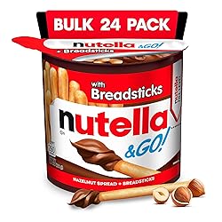 Nutella & GO! Bulk 24 Pack, Hazelnut and Cocoa Spread with Breadsticks, Stocking Stuffers, Snack Cups, 1.8 oz Each