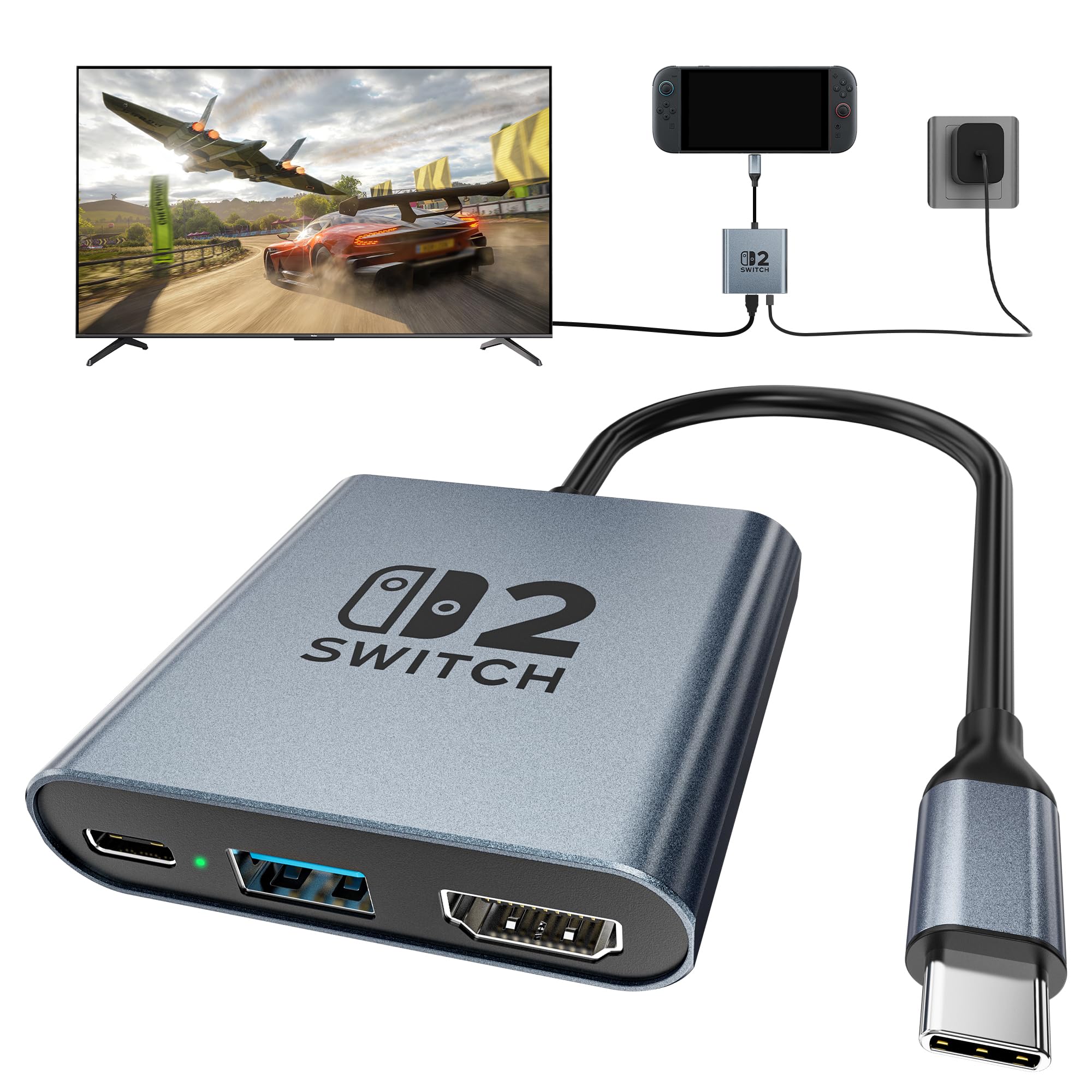 Amazon.com: Switch 2 Dock,Portable USB C Docking Station with 4K