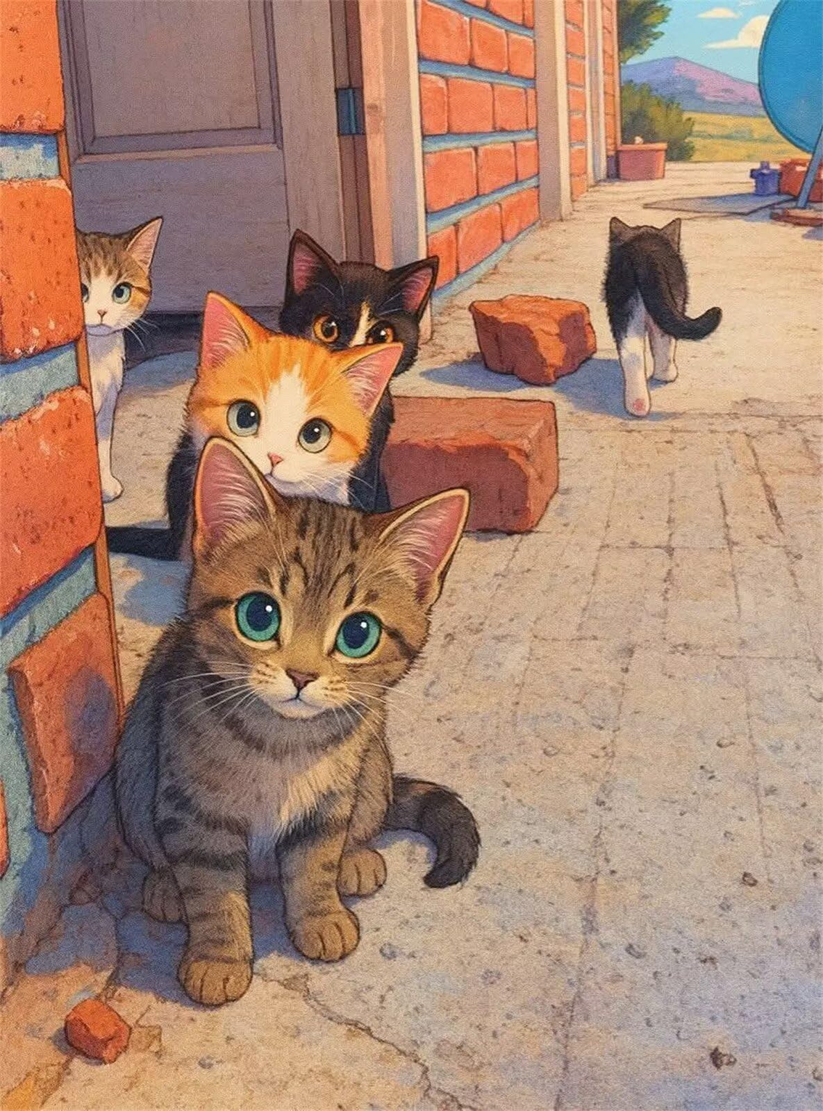Puzzle 5000 sztuk Uliczny kot zwierzęcy, puzzle niemożliwe, łamigłówki, łamigłówki, gry logiczne dla całej rodziny, Puzzle dla dorosłych 5000 sztuk 156 x 105 cm