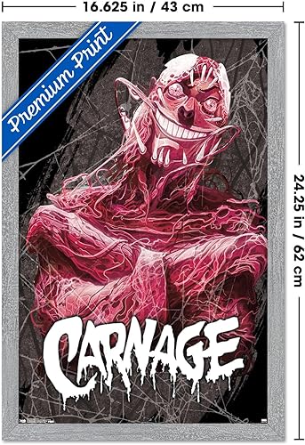 Miniatura 93 de Trends International Marvel Comics Carnage - Insane Wall Poster, 22.4L x 14.7W, Barnwood Framed Version Versión enmarcada Barnwood