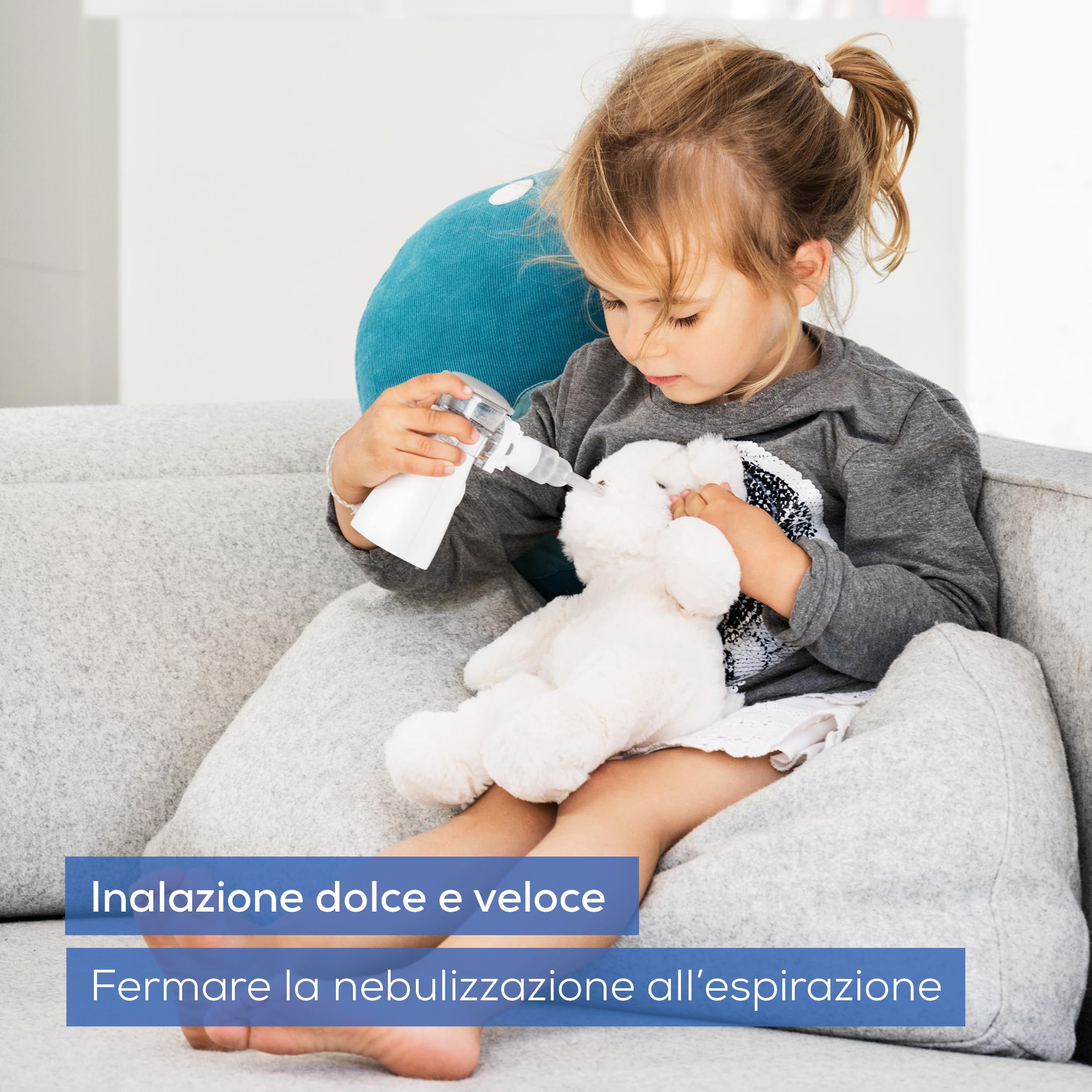 Beurer Aerosol Ih 57 Inalatore con Membrana Vibrante e Tecnologia Aerosol Intelligente per un'Inalazione Ancora Efficiente, Orientabile In Modo Flessibile Fino a 45°, Tempo di Inalazione Breve