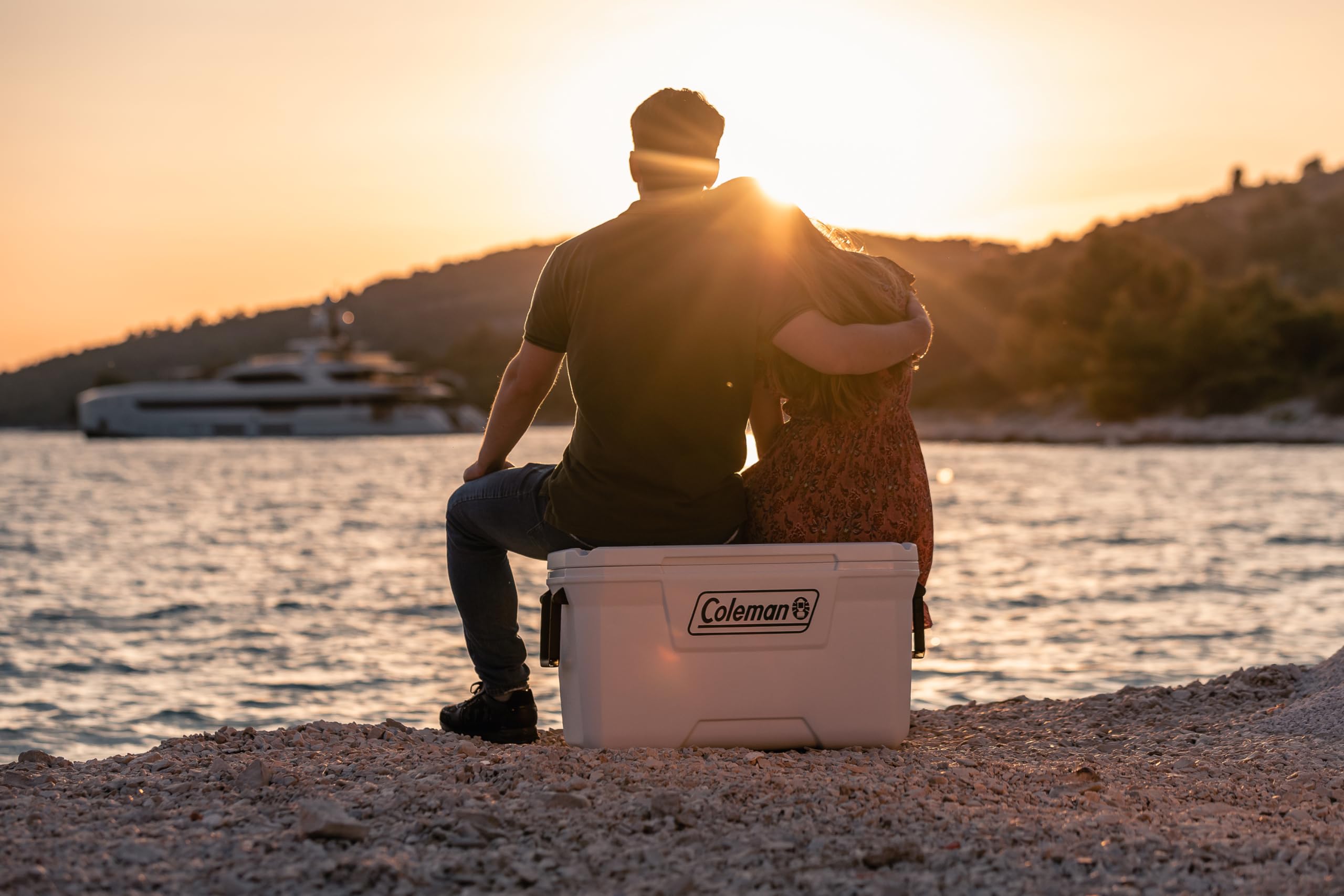 Coleman Grande glacière Marine Xtreme 70QT | 66 L Haute Performance | Isolation complète en Mousse PU | Reste Frais Pendant 5 Jours | Thermique Portable avec Protection UV