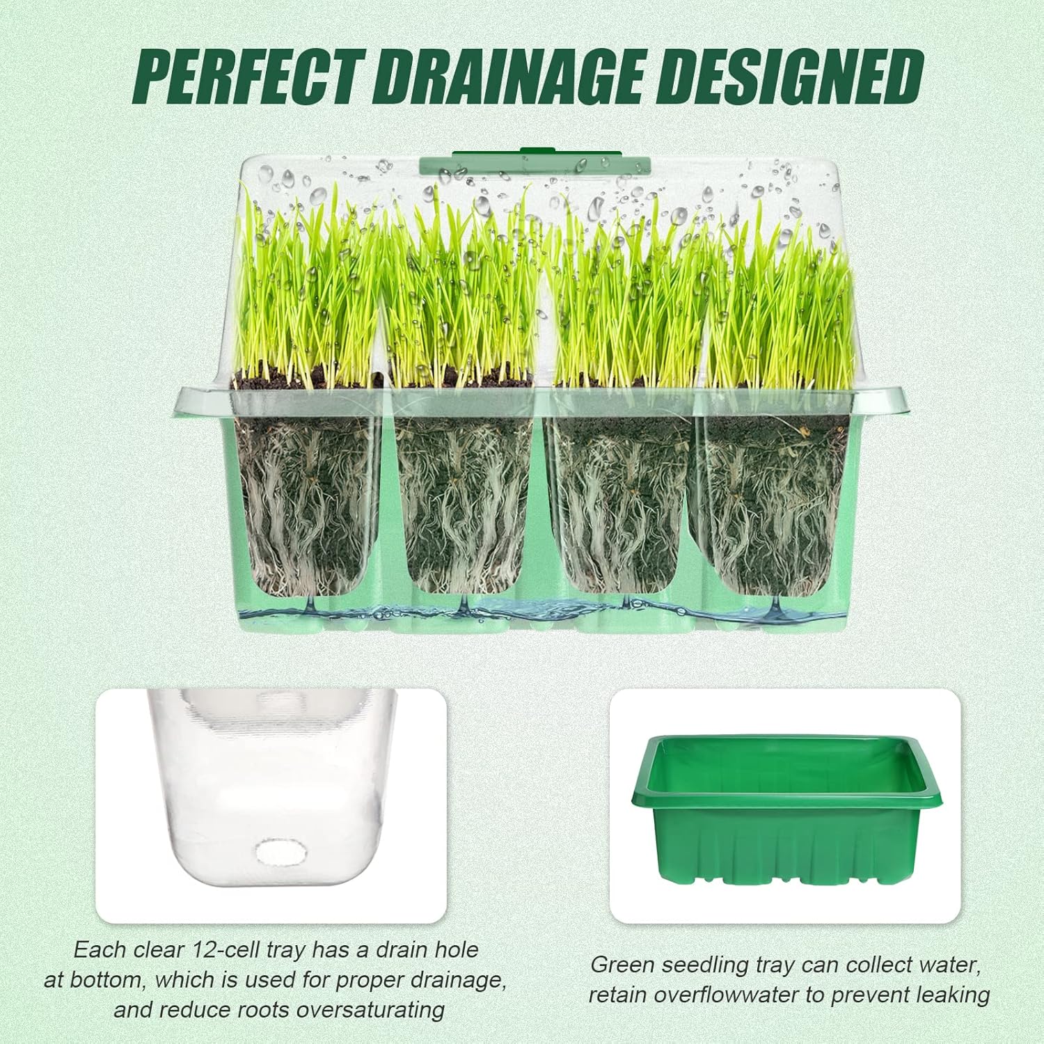 YLYYCC Seed Starter Kit with Grow Light,72 Cells Seed Starter Tray with Humidity Dome and Seedling Heat Mat Seedling Starter Trays for Seed Starter,Seed Growing Germination Kit, Plant Propagation Kit