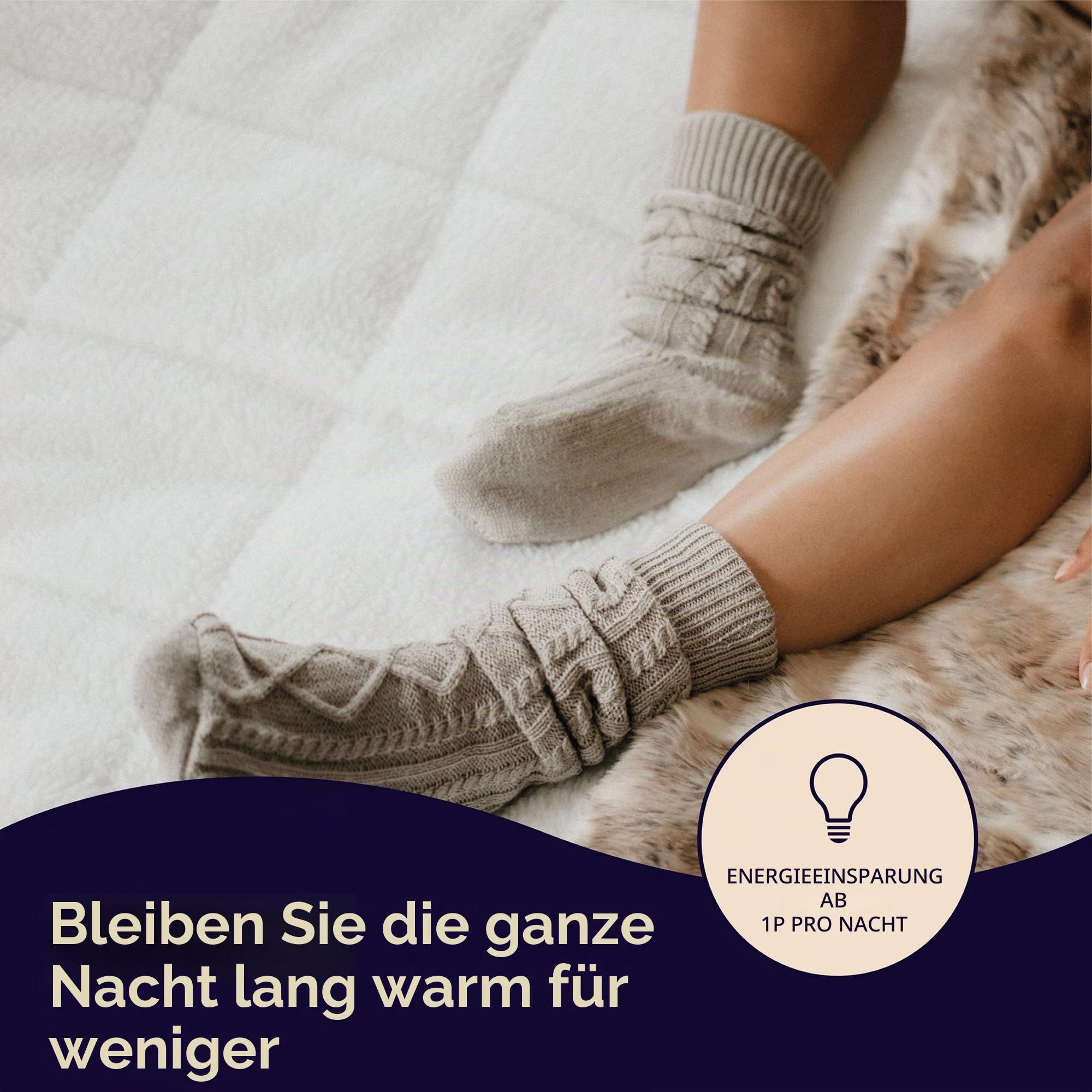 Dreamland Hunker Down Scandi Sherpa elektrische Unterdecke für Doppelbetten (Intelliheat Plus Fast Heat, maschinenwaschbar, 190 x 137 cm, 1 abnehmbare Steuerung, 6 Temperaturen und automatischer