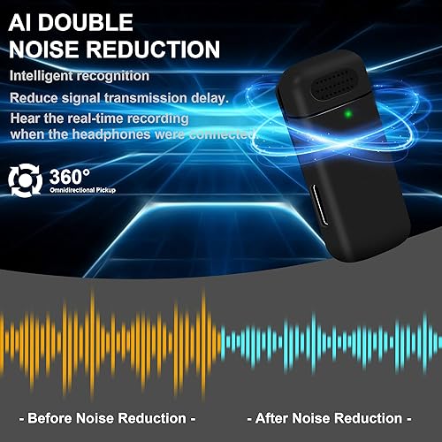 Miniatura 4 de Micrófono inalámbrico para iPhone, micrófono de clip - Mini micrófono para grabación, YouTube, Tiktok