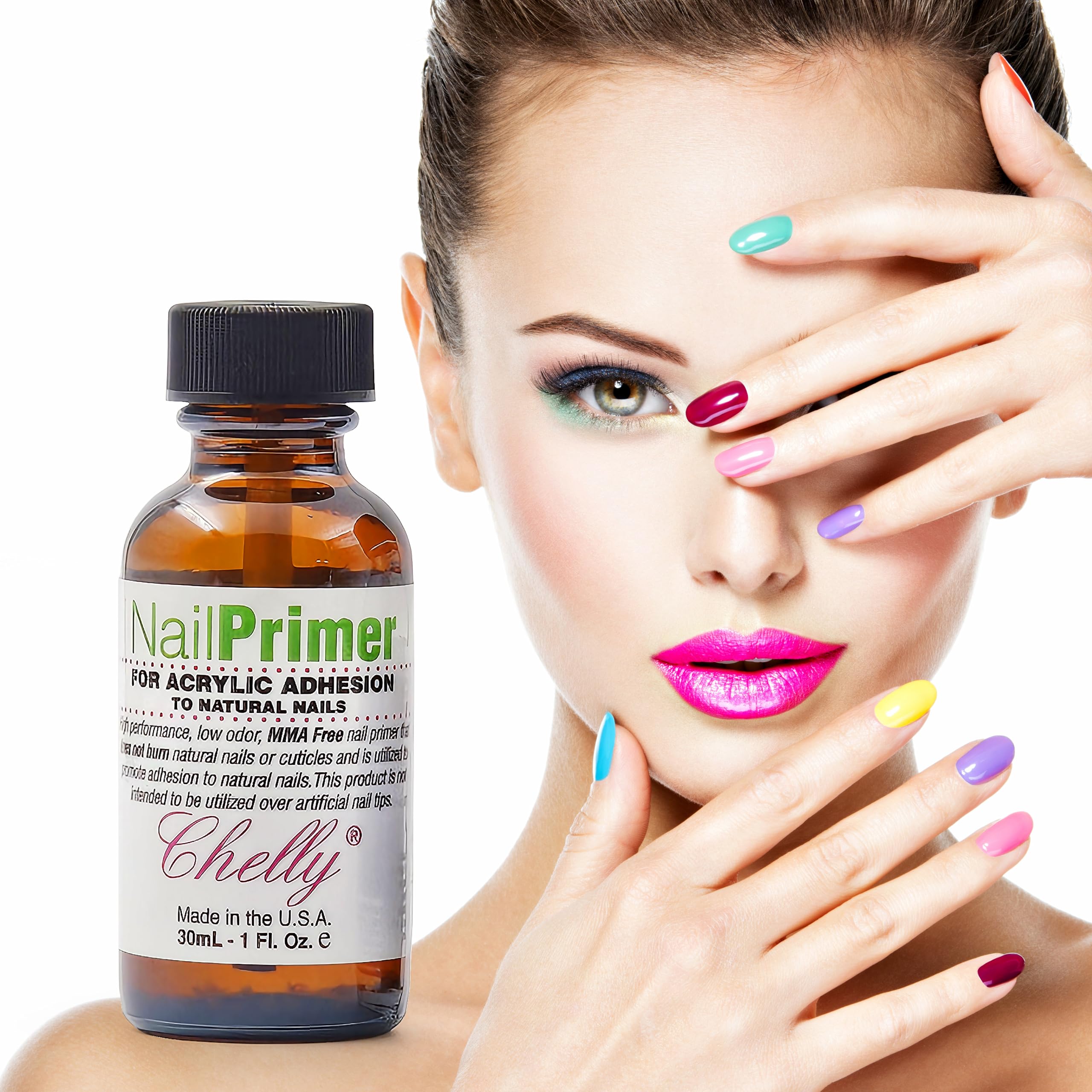CHELLY Nail Acid-Free Primer for Acrylic & UV Gels 1 oz 30ml