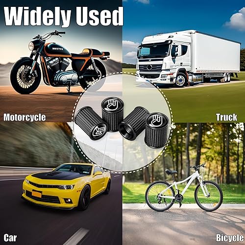 Vista 254 de Tapas de válvula de neumático, aleación de aluminio, anticorrosivas, a prueba de polvo, para automóviles, SUV, camiones, bicicletas, motocicletas