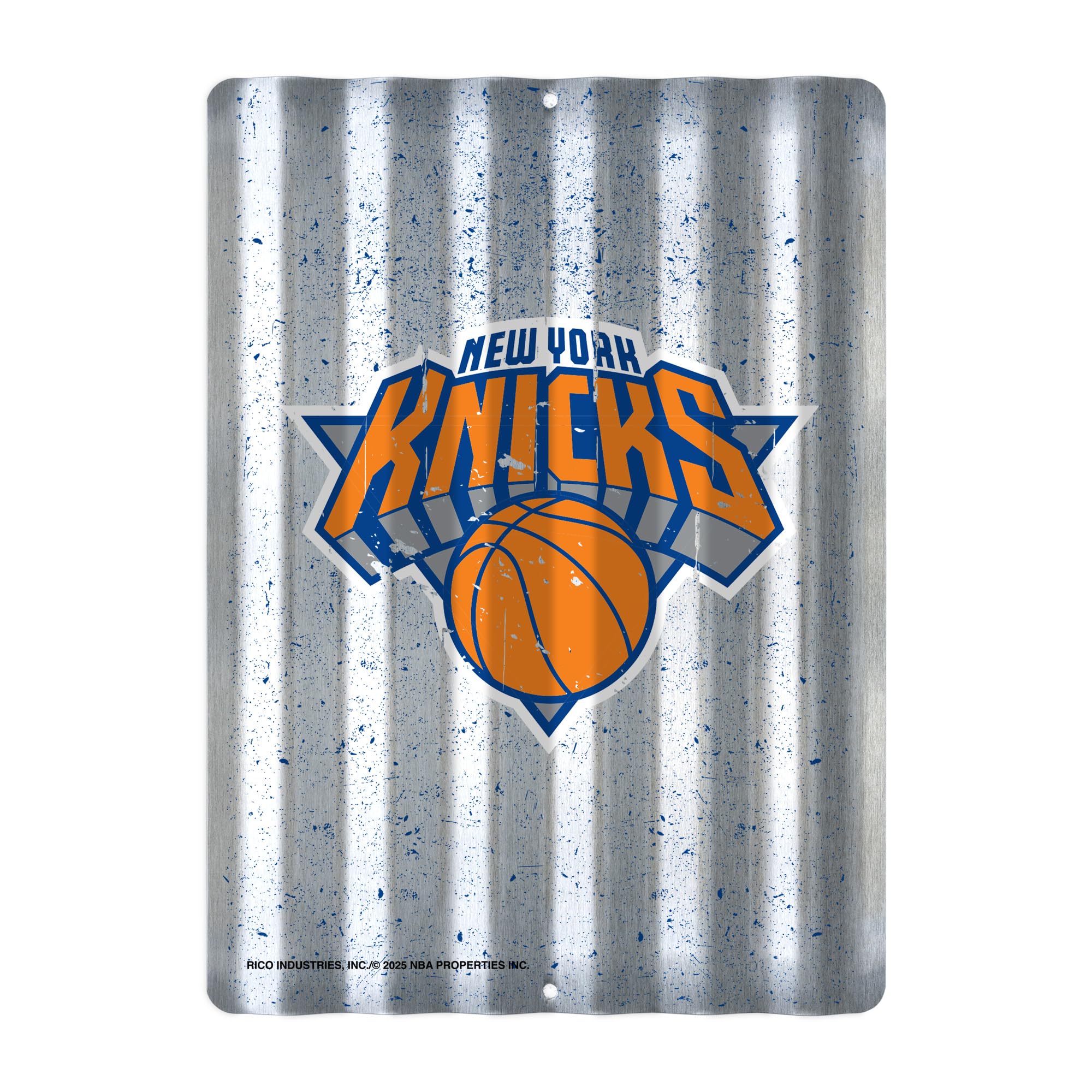 Rico Industries NBA Basketball 12" X 16" Tin Metal Roof Sign = Home Décor For Sports Fan