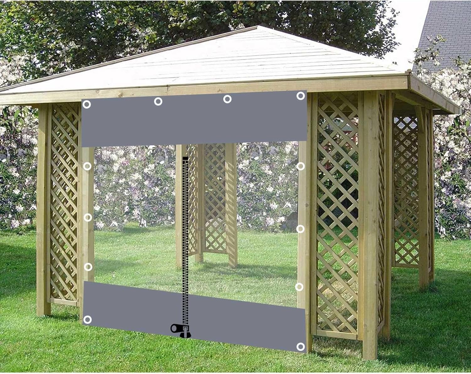 Transparent Tarpaulin Outdoor Curtains, Clear Gazebo Side Panels With