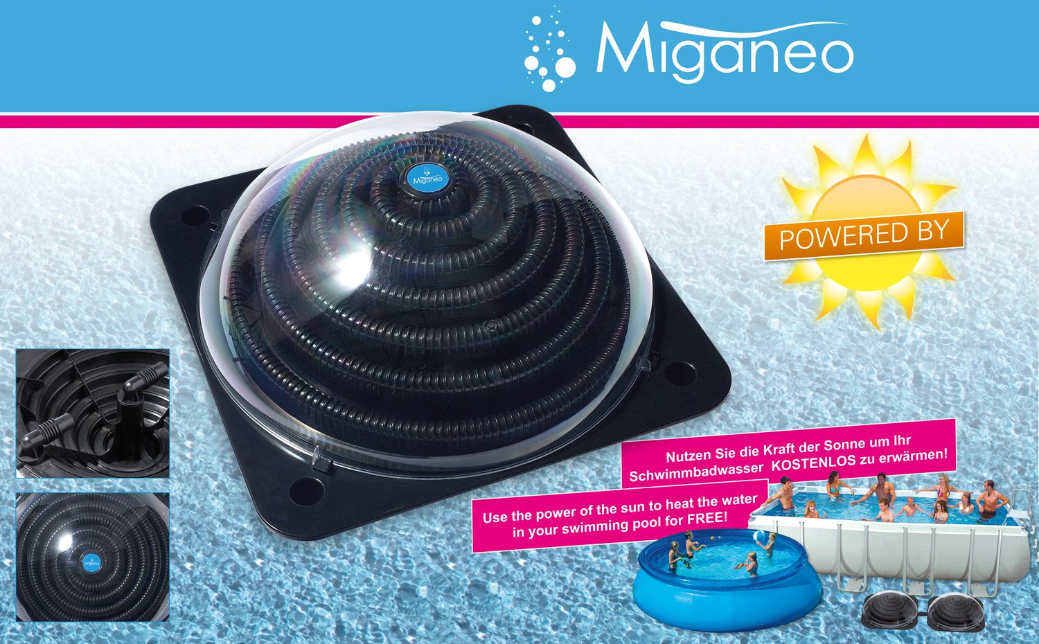 Miganeo? Pool Schwimmbadheizung Solarheizung Kollektor Solarkugel f?r Schwimmbad