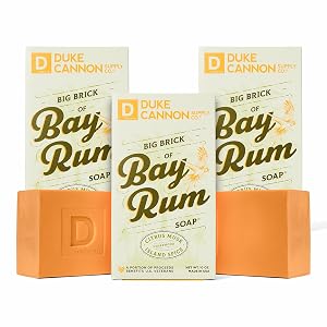 Duke Cannon Supply Co Big Brick of Soap for Men Bay Rum Citrus Musk Cedarwood Scent Extra Large