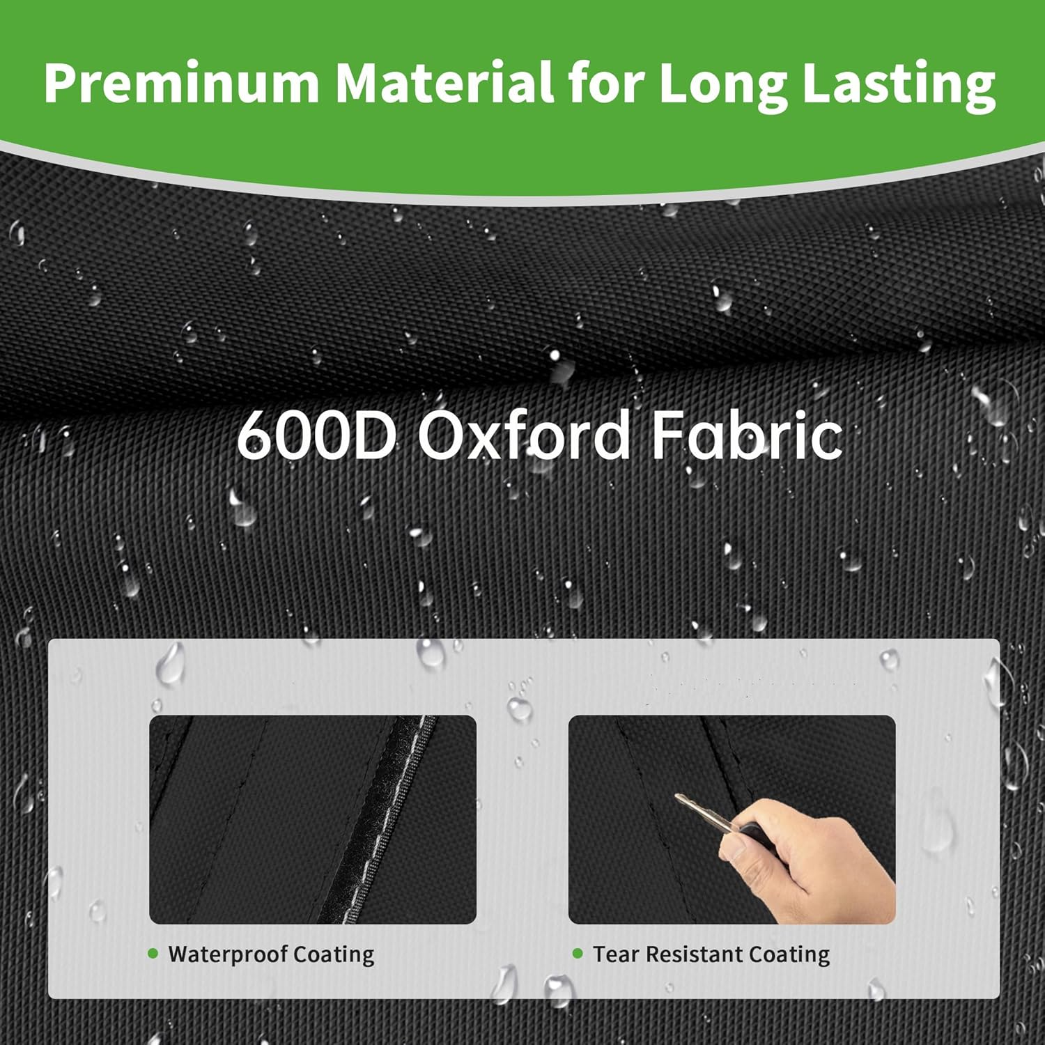 10L0L Waterproof Golf Cart Seat Cover for Yamaha, EZGO, Club Car 4 Passenger/2+2 Person, UV Protection, Universal Fit, 60 inches x 20 inches