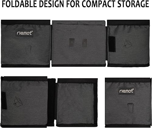 Miniatura 3 de riemot Portavasos de viaje para equipaje, organizador de bebidas de mano gratis, sostiene dos tazas de café, se adapta a la mayoría de asas de