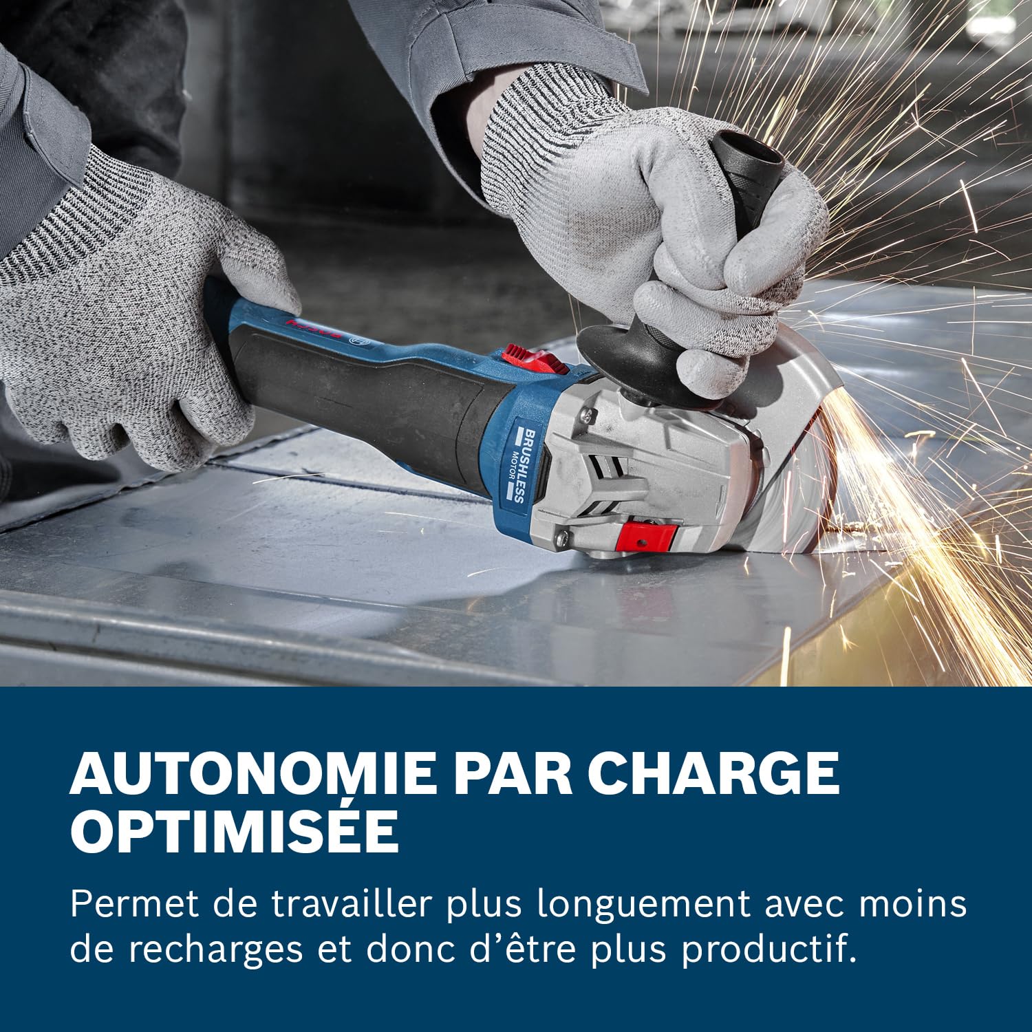 Bosch Professional 18V System meuleuse angulaire sans-fil GWS 18V-8 (diamètre de disque 125 mm, avec L-BOXX, sans batterie ni chargeur)