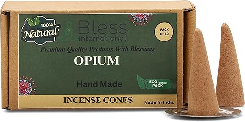 Miniatura 168 de Bless International Cedro 100% natural - Conos de incienso hechos a mano, sumergidos a mano, orgánicos, sin productos químicos para purificación