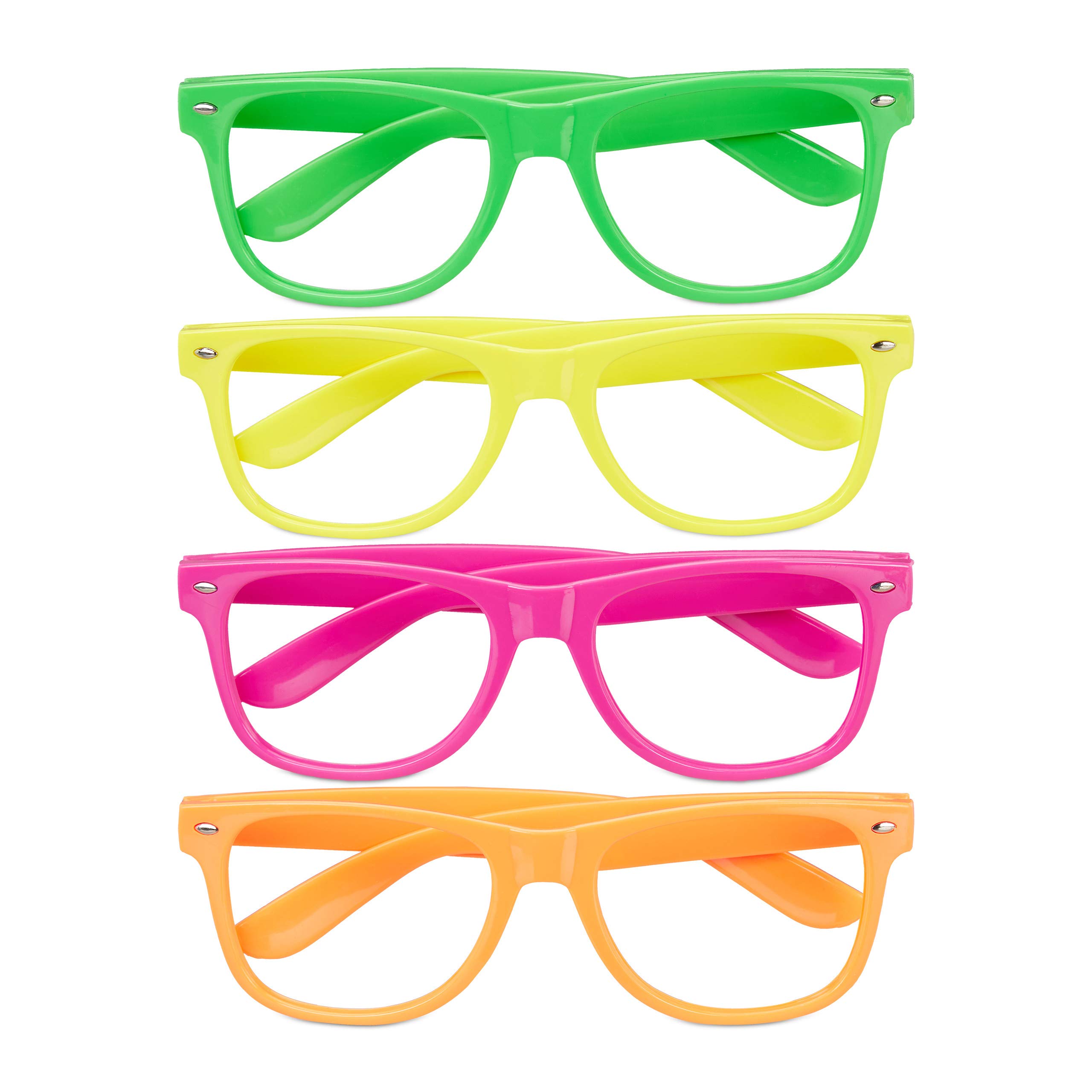 Relaxdays Set of 24 Party Glasses, Funny, Carnival, Halloween, Festival, No Lens H x W x D 4.5 x 14.5 x 15 cm, Colourful โ image 1