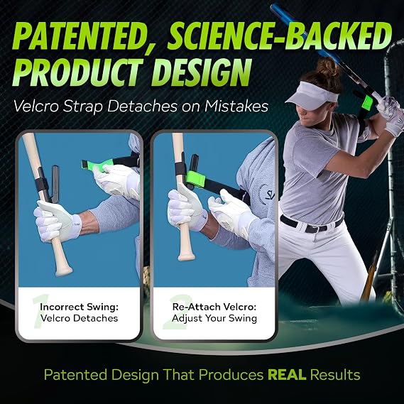 SWINGRAIL Baseball/Softball Hitting Trainer Swing Trainer Aid for Batting & Hitting Practice Baseball Training Equipment to Improve Bat Speed, Swing Mechanics, Contact & Timing For Ages 9 and Up