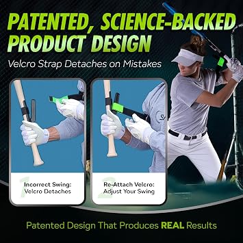 SWINGRAIL Baseball/Softball Hitting Trainer Swing Trainer Aid for Batting & Hitting Practice Baseball Training Equipment to Improve Bat Speed, Swing Mechanics, Contact & Timing For Ages 9 and Up
