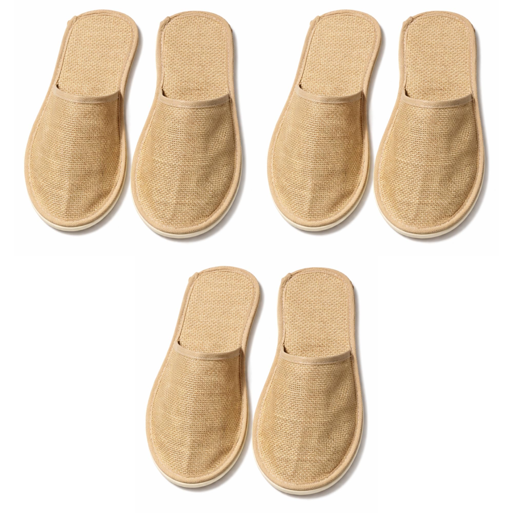 Caneco Reusable Jute Slippers for Men & Women | Premium Hotel & Spa Guest Slippers | Eco-Friendly Indoor Home Footwear | Travel & Winter Comfort House Slippers (Pack of 3)-image-5