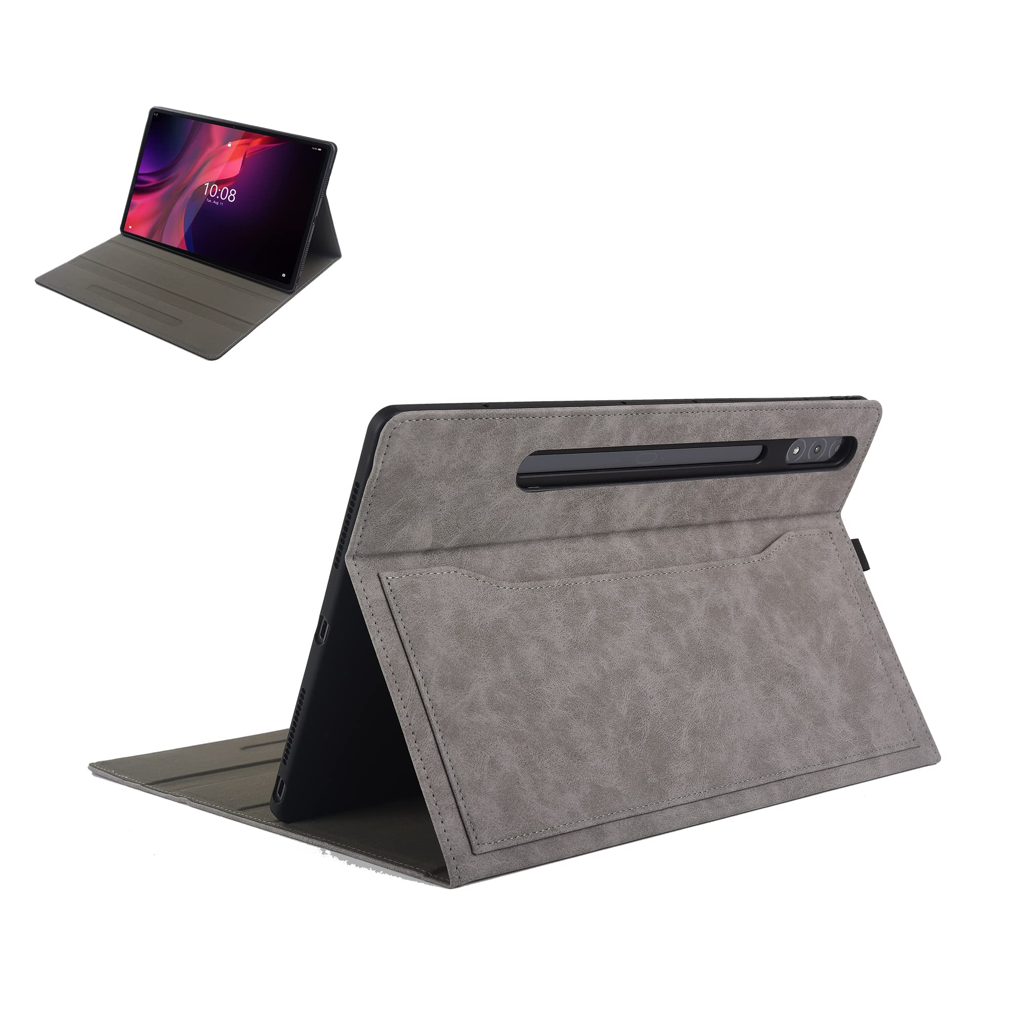 Laptop Tablet Computer Cover for Lenovo Legion Y900/ Tab Extreme 14.5-inches PU Leather All-Inclusive Cover (Gray)