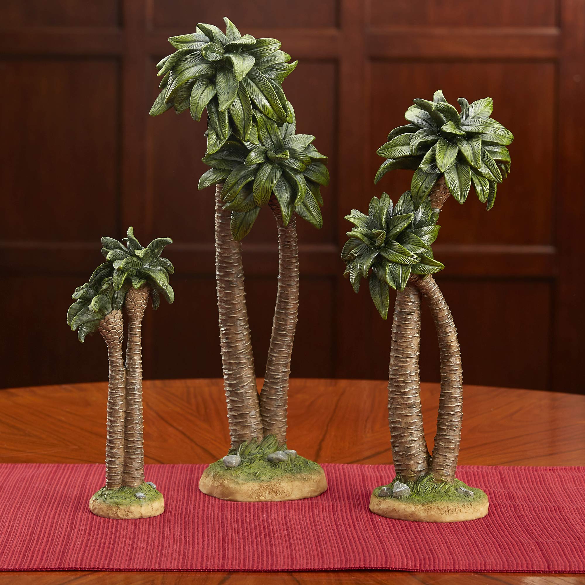 Buy THREE KINGS GIFTS THE ORIGINAL GIFTS OF CHRISTMAS Realistic Palm Tree Polystone Table Top
