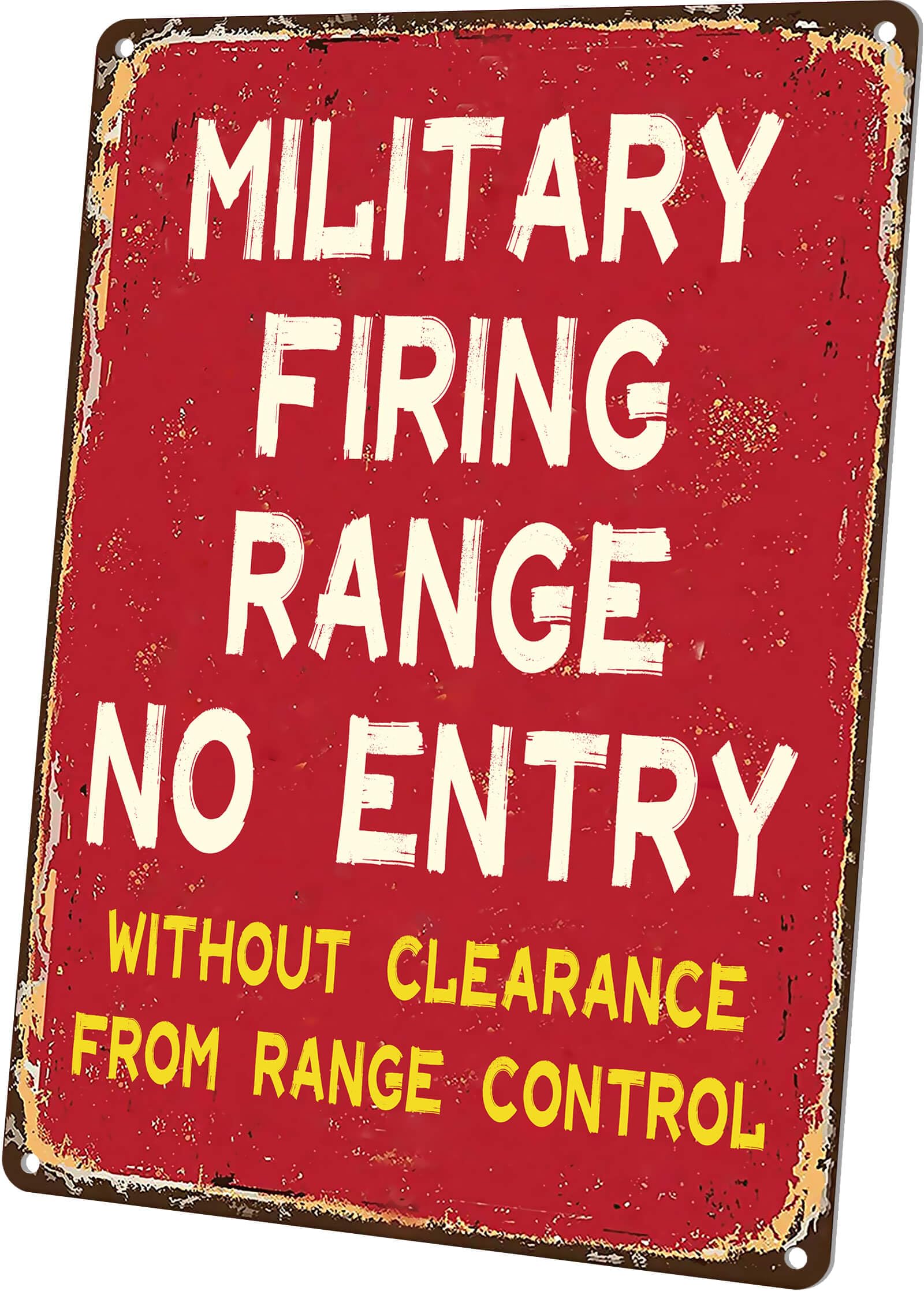 Outdoor Shooting Range Retro Decor Metal Tin Sign For Hobby Enthusiasts 8x12 Inch