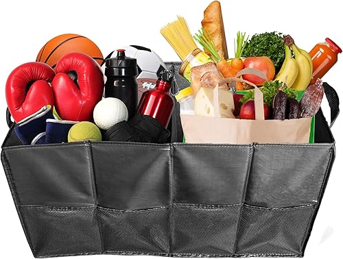 Organizador de maletero, SUV, almacenamiento de coche, sedán, comestibles, plegable, multicompartimento, accesorios EASYVIEW