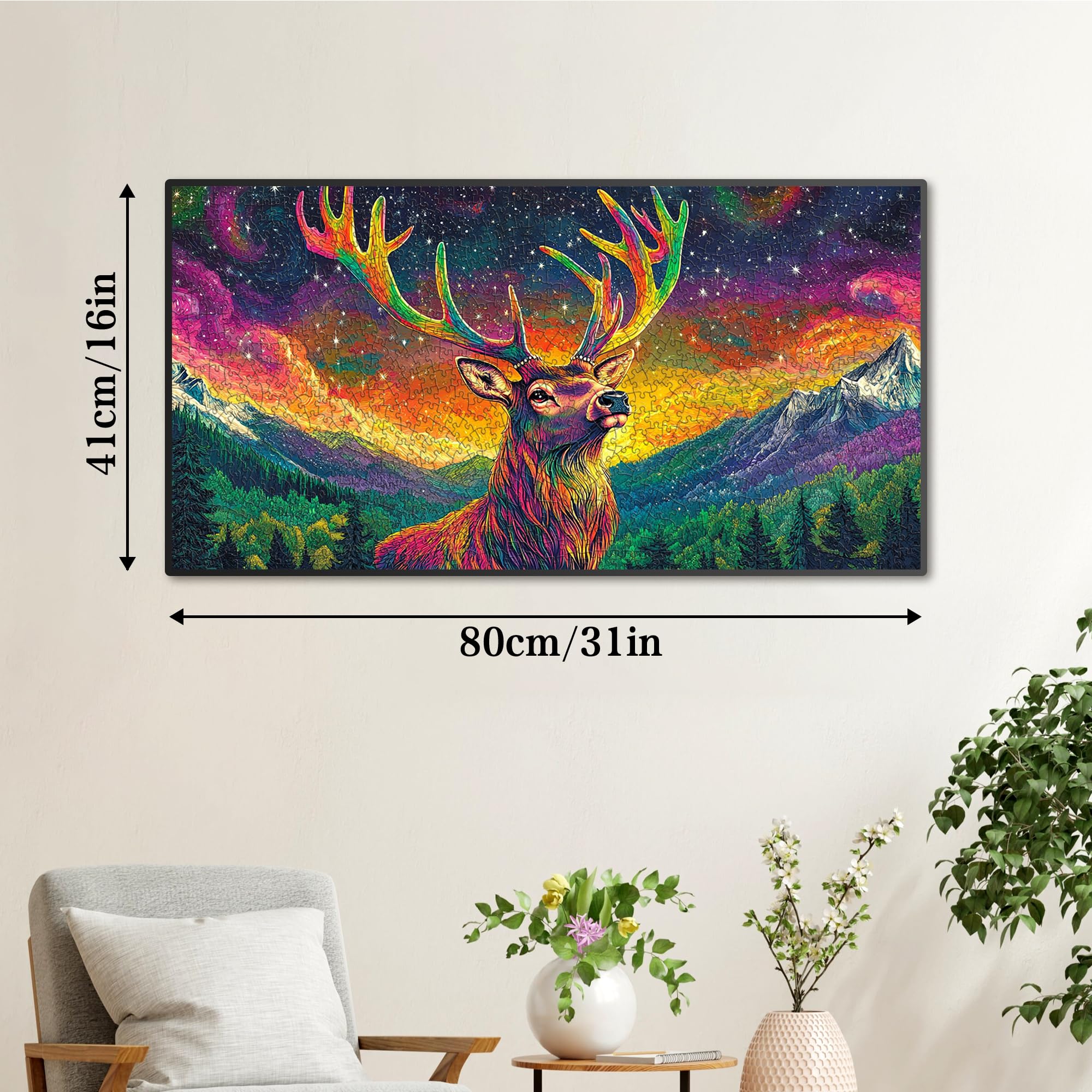 Ginfonr 1000 Piece Jigsaw Puzzles for Adults, COSMIC ANTLERS - Image 2