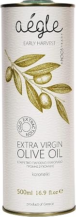 Aegle Early Harvest November 2025, Authentic Cold Pressed Extra Virgin Greek Olive Oil, Polyphenols, Monovarietal Koroneiki, Quality Drinking green EVOO, Kalamata Single Estate, 500 ml Tin