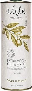 Aegle High in Polyphenols, Authentic Cold Pressed Extra Virgin Greek Olive Oil, Early Harvest, Monovarietal Koroneiki, Quality Drinking green EVOO, Kalamata Single Estate, 500 ml Tin