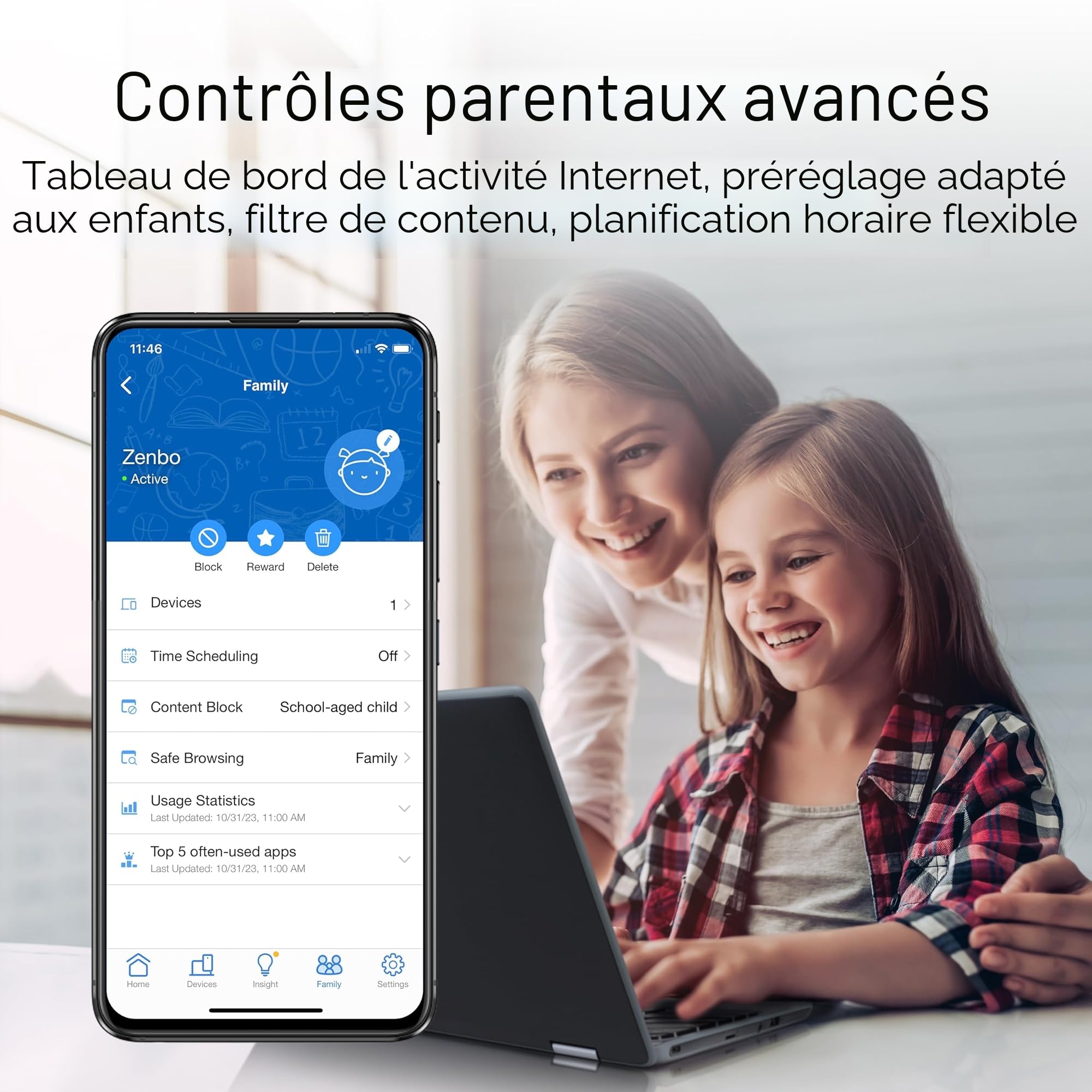 ASUS ZenWiFi BD4 Pack de 3 Système WiFi 7 Mesh Double-Bande 3600 Mbps 720m2 Double Ports 2,5G