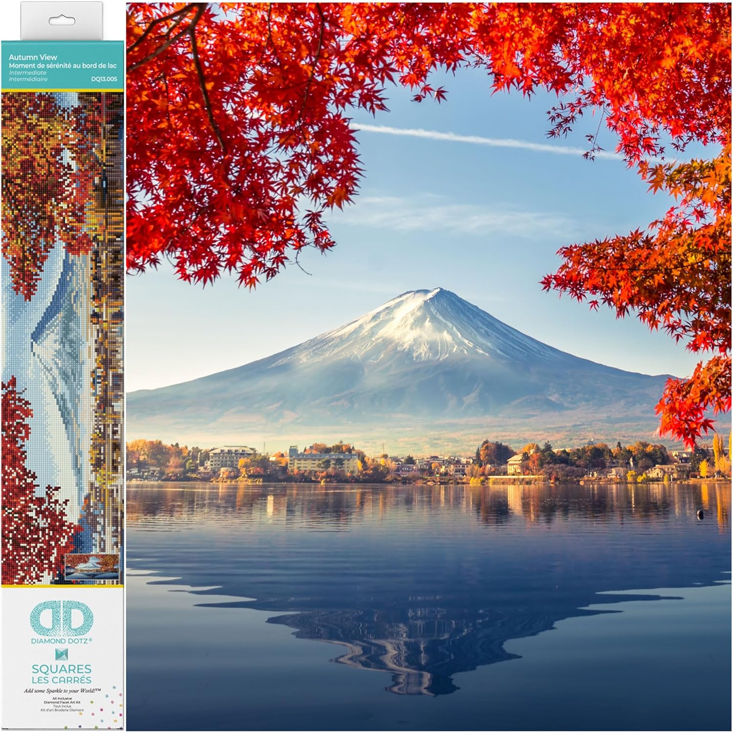 DIAMOND DOTZ Autumn View Diamond Painting Kits for Adults - Diamond Art Kits a Relaxing Creative Craft Kit with Dotz Gems 28.7x13.8