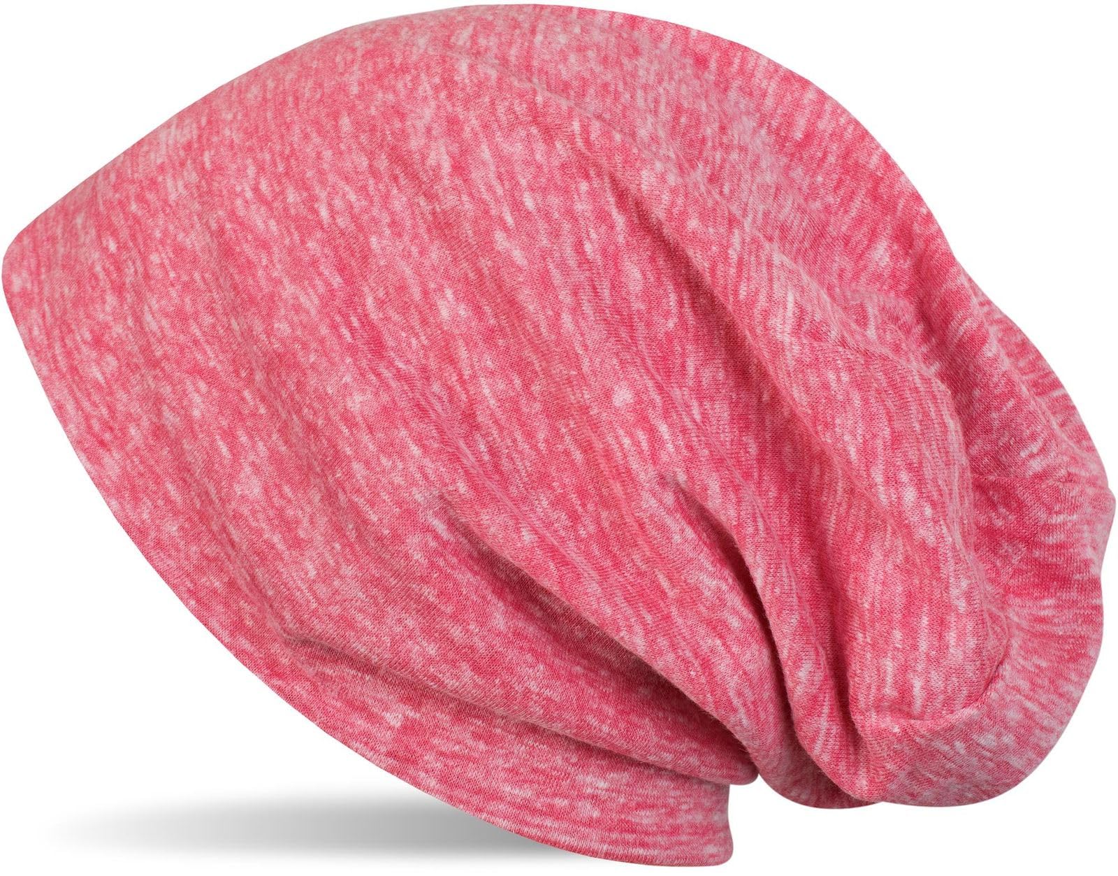 Stylebreaker Women's Coral Flecked Classic Beanie Hat, Summer, Light, Unisex 04024018, Colour:mottled Coral