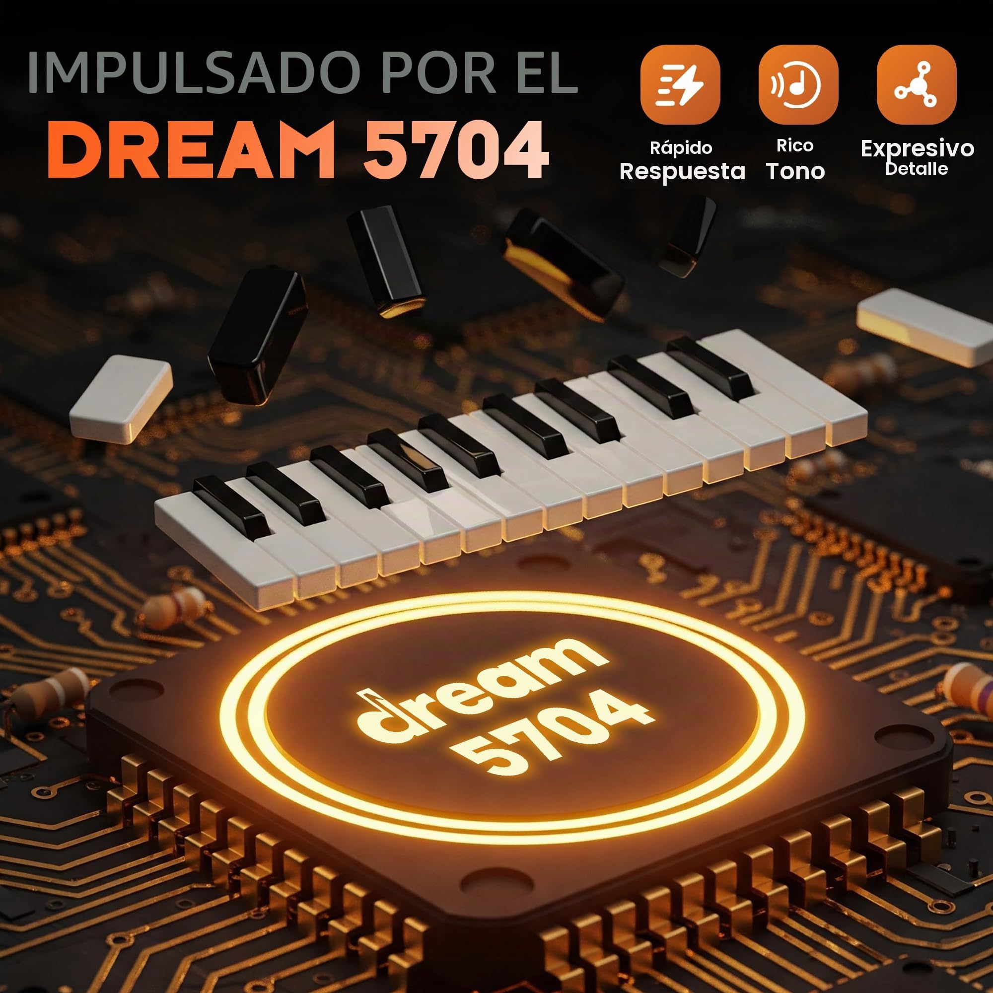 CAHAYA Piano Digital de 88 Teclas – Piano Eléctrico de Tamaño Completo con Teclas Contrapesadas y Cuerpo de Madera 380 Sonidos Triple Pedal Compatible con USB-MIDI Ideal para Principiantes