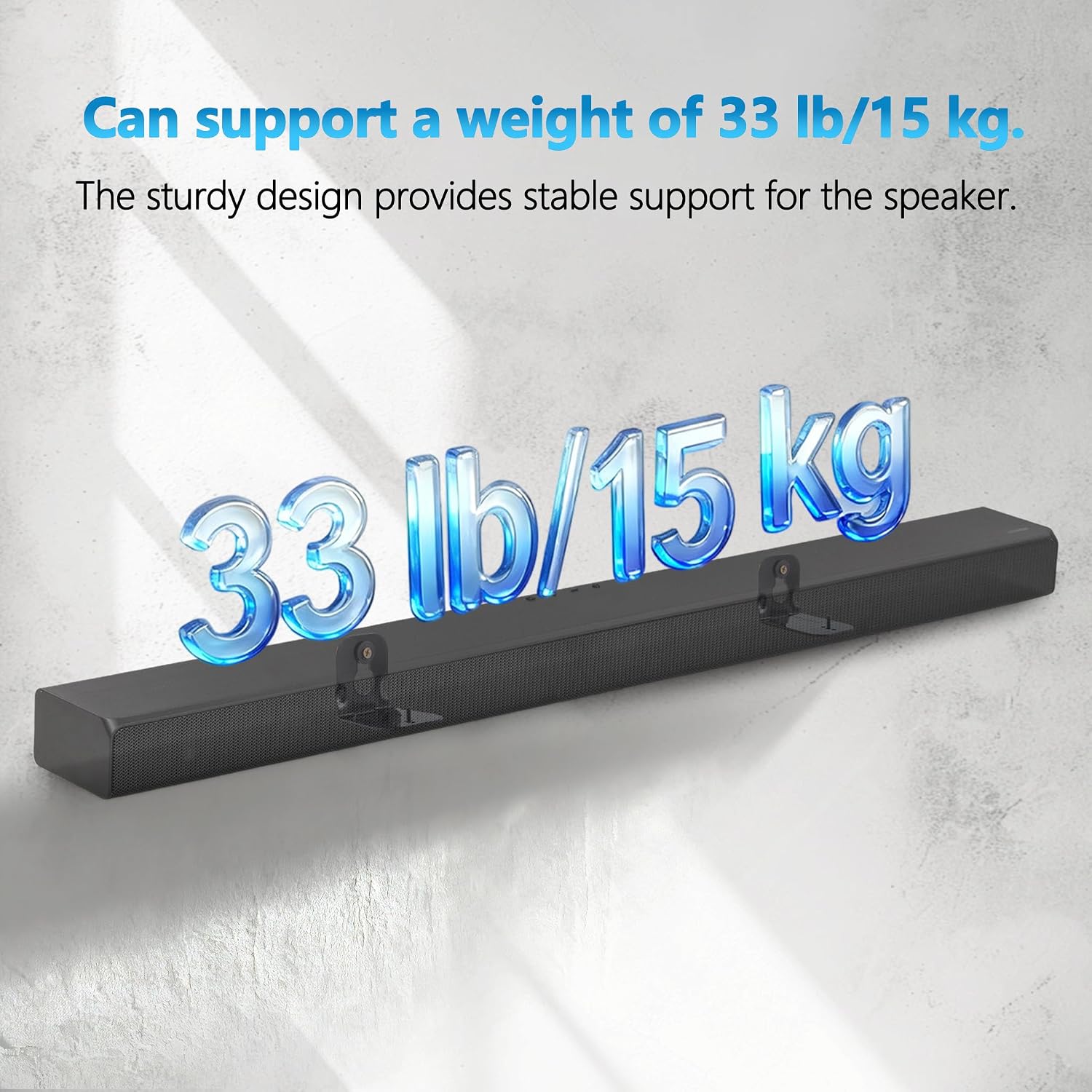 Soundbar Stand Wall Mount Compatible with Samsung HW-A550/ZA, HW-R50C/ZA, HW-R60C/ZA, HW-R650/ZA, HW-B650/ZA, HW-A45C/ZA, HW-A50M/ZA, HW-A650/ZA, HW-R50M/ZA, HW-R550/ZA, HW-T45C/ZA Soundbar