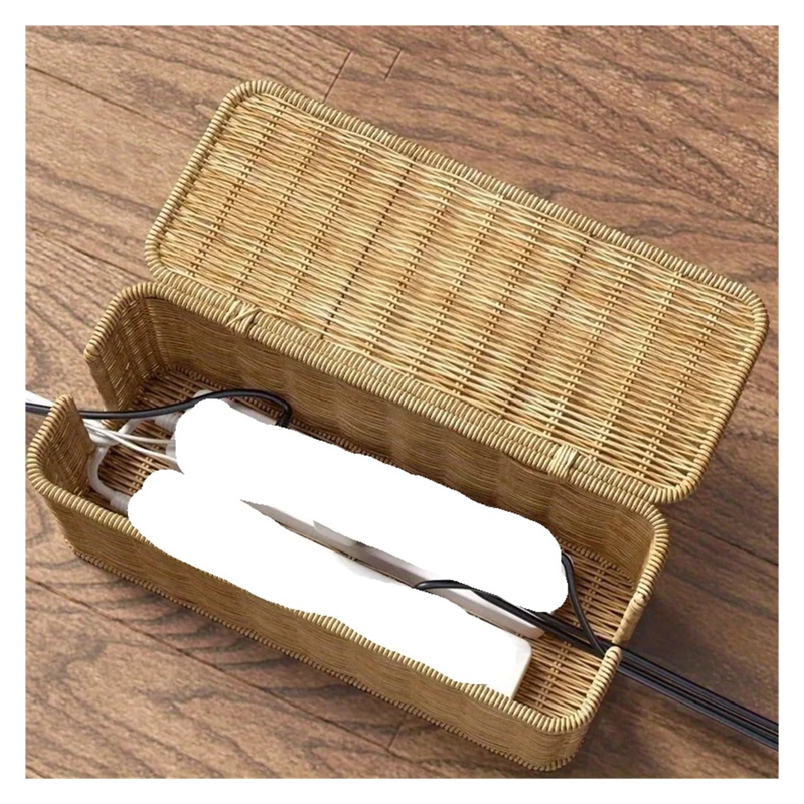 Scatola organizer for cavi, spazio di archiviazione multiscomparto compatibile for alimentazione, dati