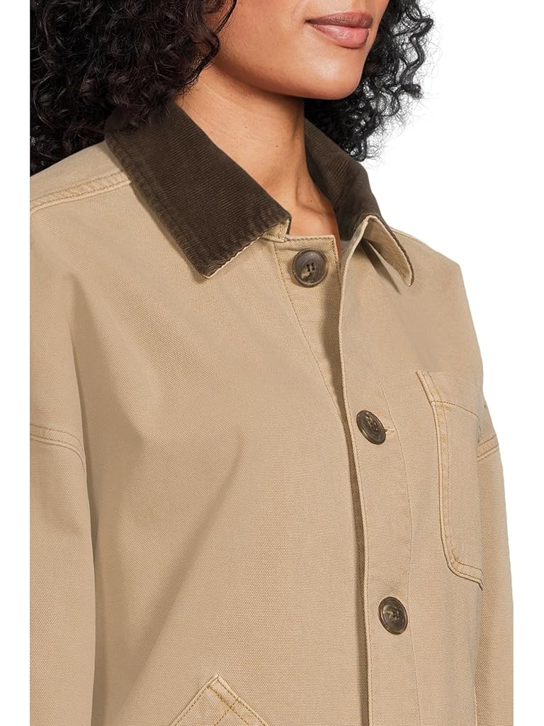 Khaki Faherty Sunwashed Canvas Barn Jacket
