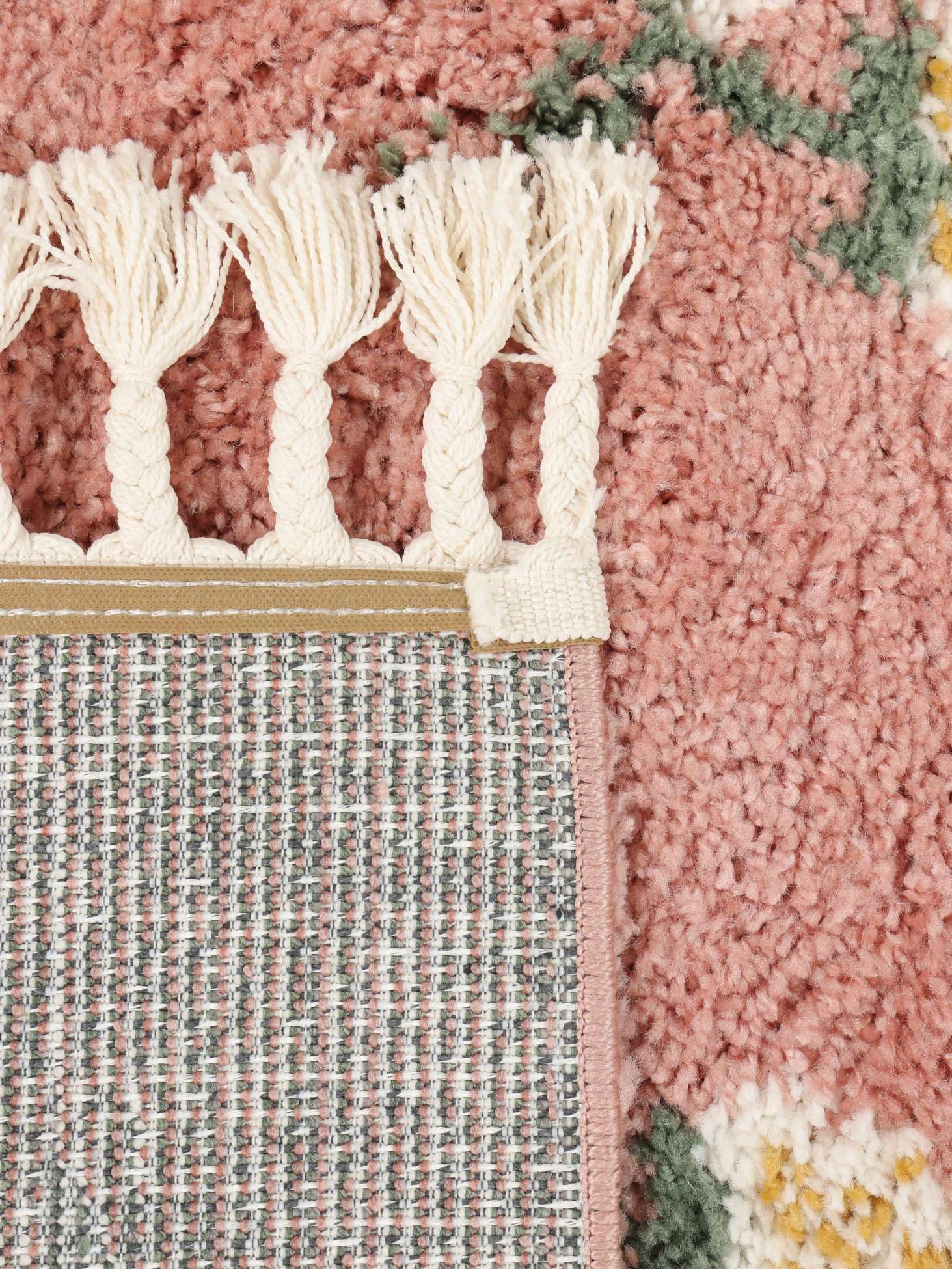 RugVista Linnea, Alfombra Infantil, Modernas, 140 x 200 cm, Rectangular, Pelo Medio, Sala de Estar, Cuarto del bebé, Dormitorio, Limpieza en seco, Sin Productos químicos peligrosos, Rosa