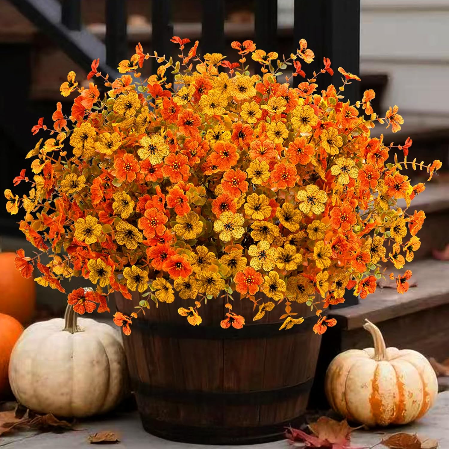 Vibrant Artificial Mums: The Perfect Faux Flowers for Your Fall Outdoor Décor!