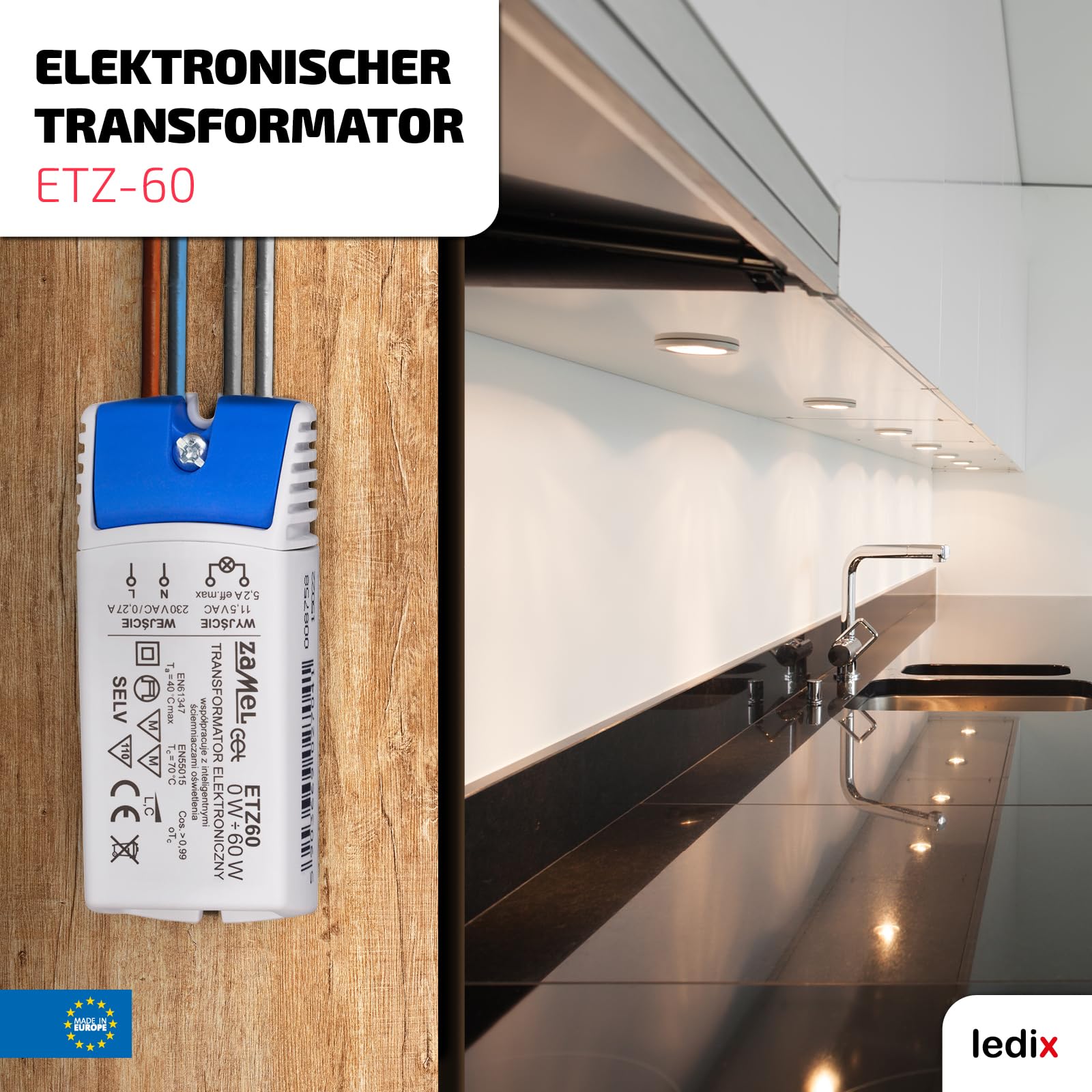 ETZ-60 transformator elektroniczny 12 V 60 W