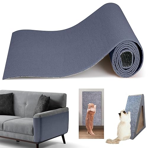 78.7"x15.8" Cat Scratch Mat,Trimmable Self-Adhesive Carpet, DIY Cat Climb Covered