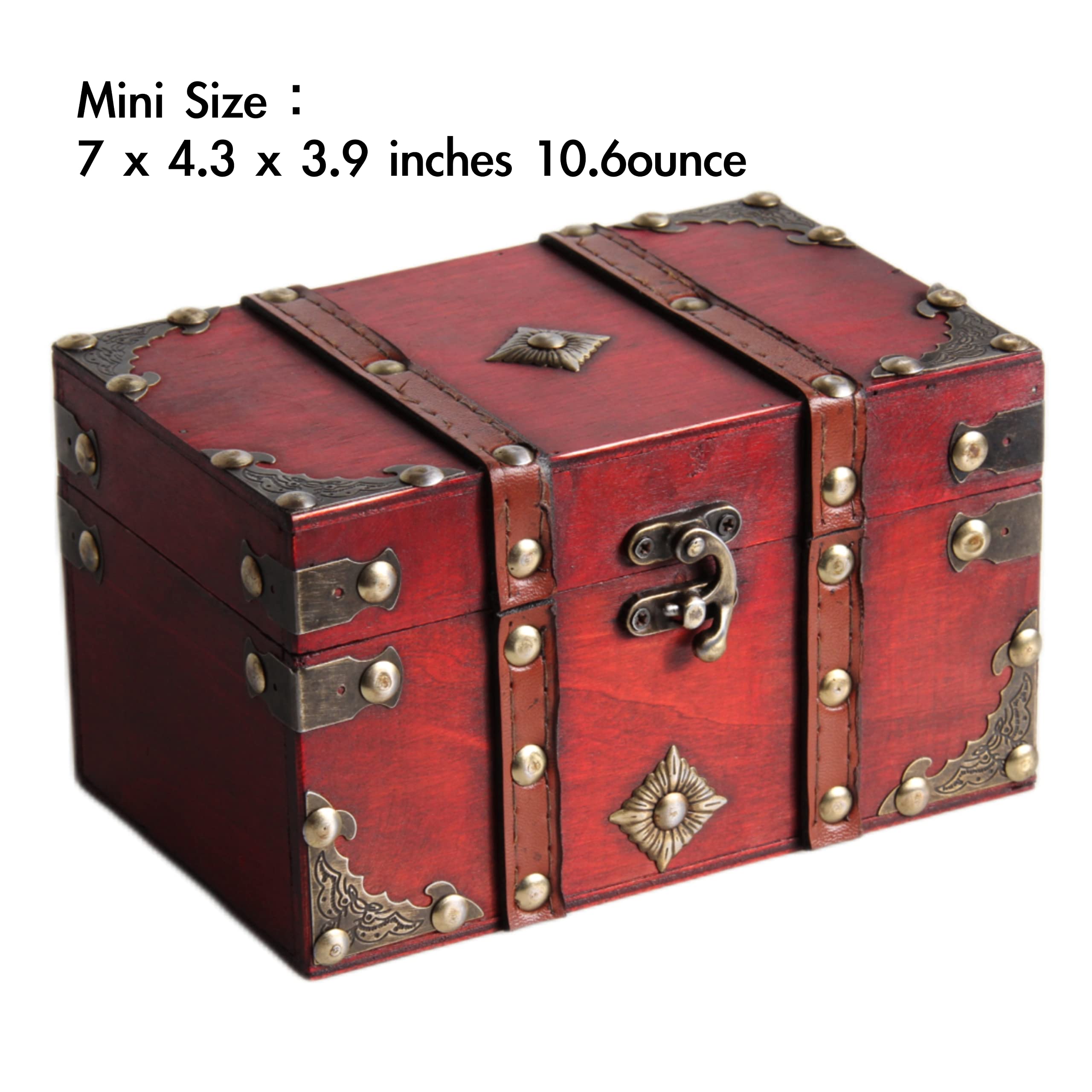 Boîte à Bijoux Rangement 15x12x8cm Coffre Au Trésor En Bois Vintage Avec Serrure à Combinaison - 15x12x8 Cm, Gris - Pour Bijoux, Pièces, Décoration Coffret Pirate Rangement Secret Enfants