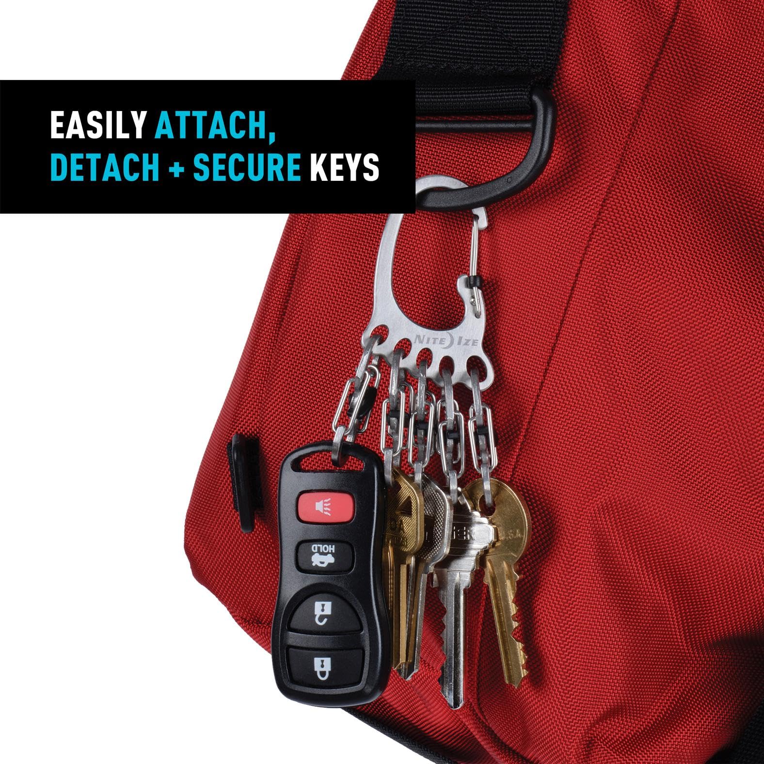 Nite Ize KLKBF-11-R6 Big Foot Locker Keyrack, stal
