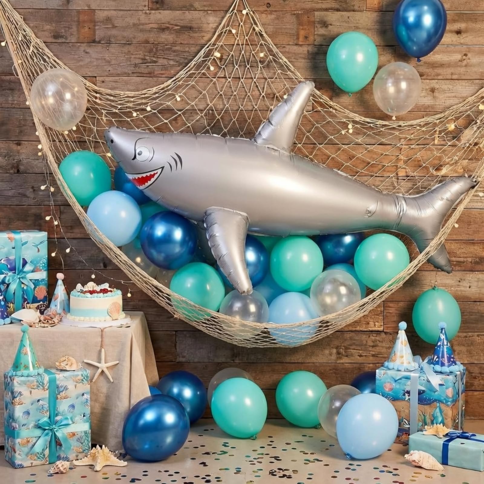 balloon net fish Teyva Daily Shark Party Decorations, 39