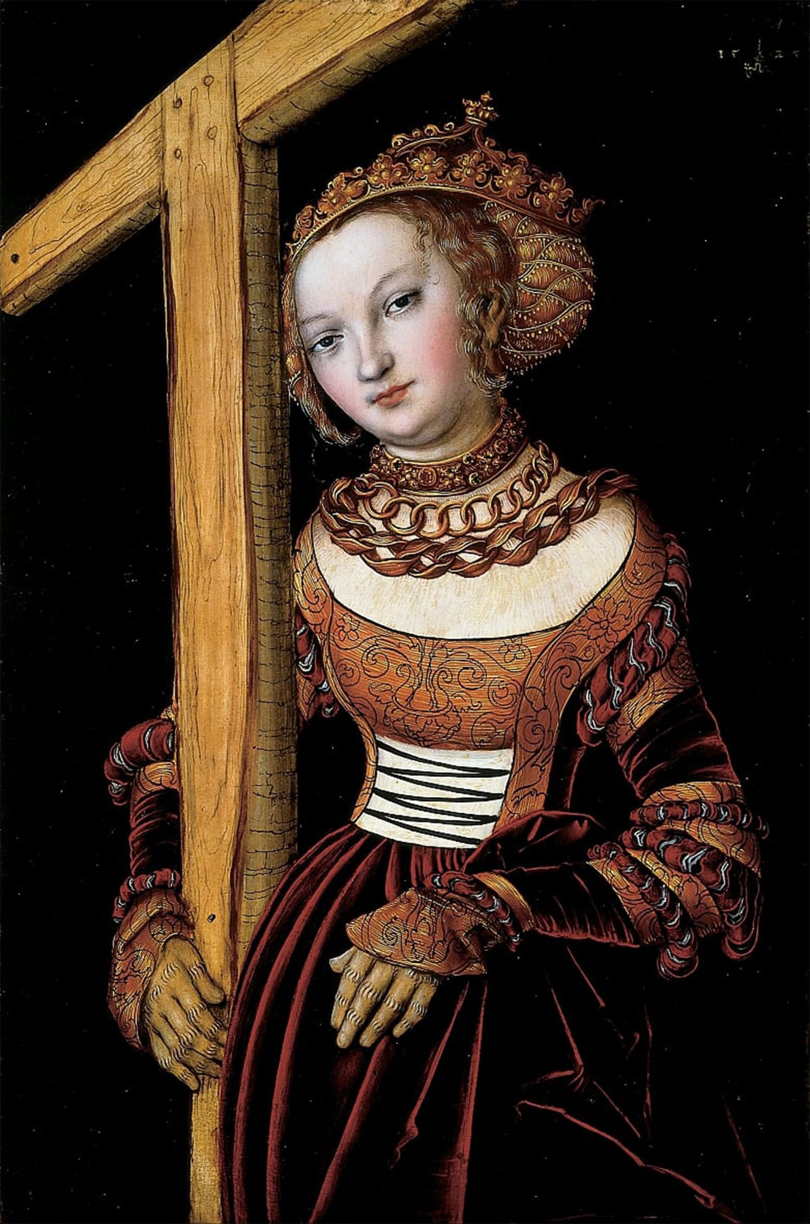 SERENDIPITP Vintage Picture Print on Canvas Wall Art Poster Portrait of Katherine Von Bora by Lucas Cranach the Elder Artwork Print Poster for Wall Decor 60x90cm
