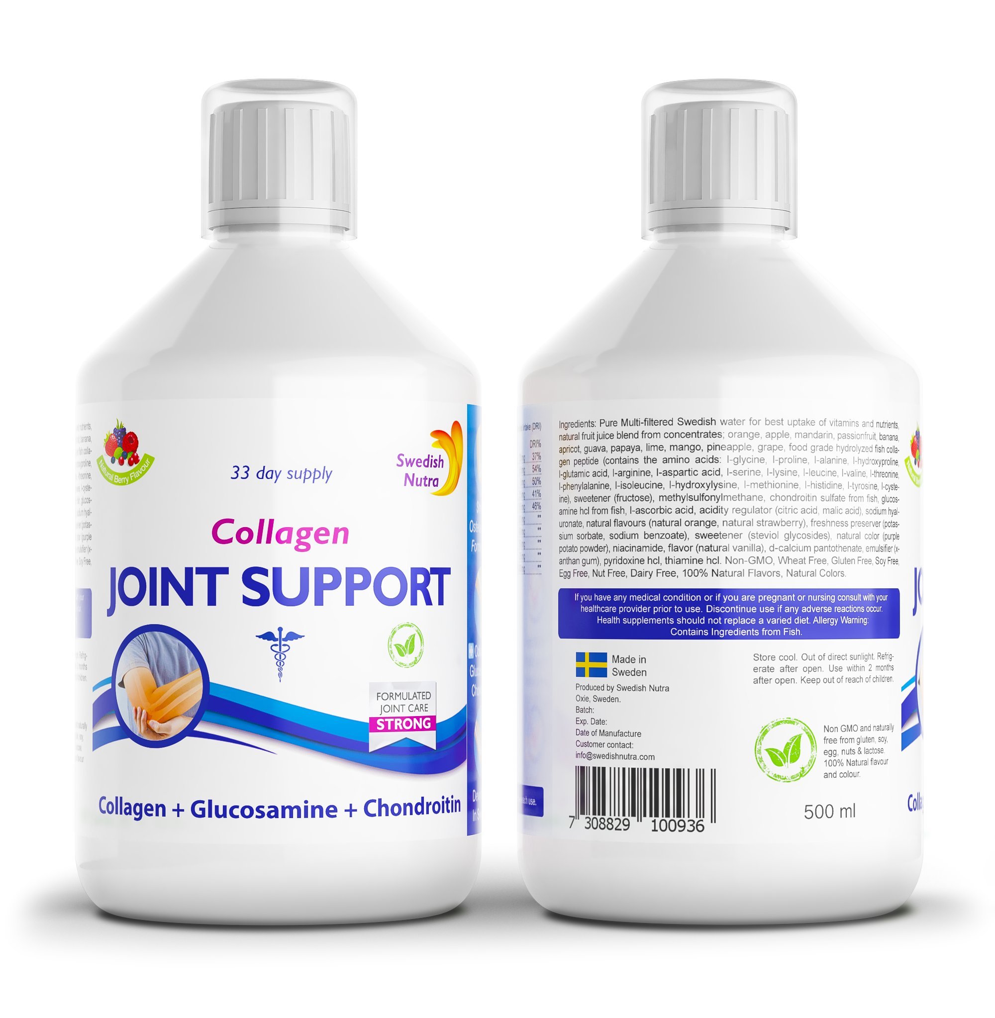 Premium Liquid Joint Support 6000 mg Complexe de collagène, MSM, glucosamine, sulfate de chondroïtine