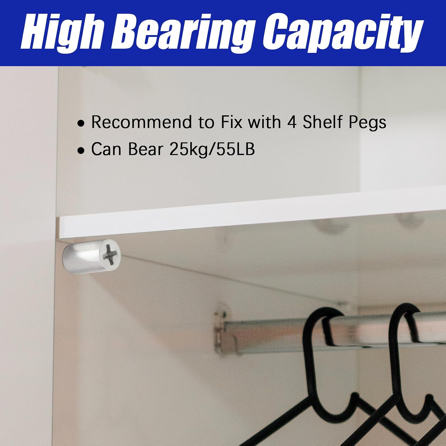 80PCS Shelf Support Pegs, Shelf Pins for Wood Shelving, Shelf Bracket Pegs with Non-Slip Cover, Cabinet Shelf Pegs Suitable for Furniture, Shoe Cabinets, Kitchen